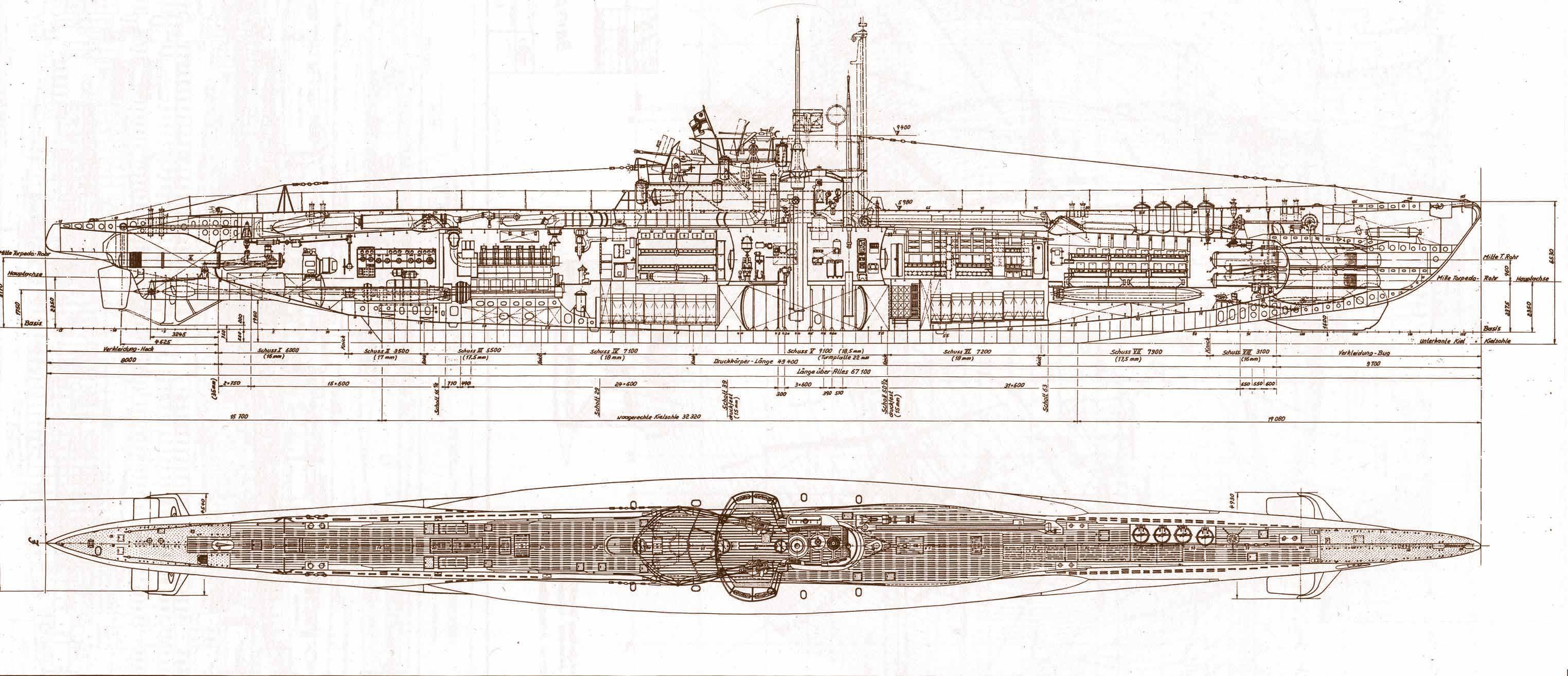 Boat+Diagram Diagram Of German U Boats Ww1 Plans of a viic type of u ...